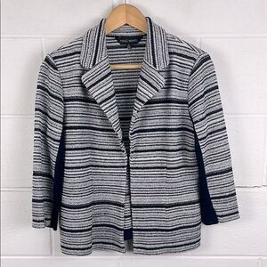 Ming Wang women’s textured knit tailored fit open jacket